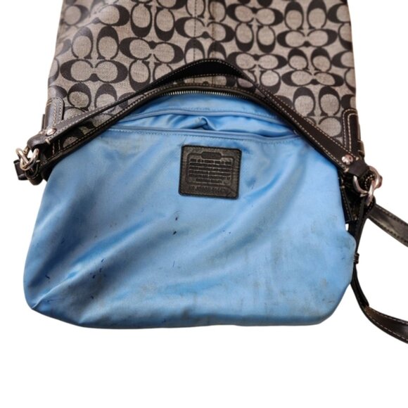 Coach# F14476 Signature Black and Gray Women's Bag - Picture 15 of 16